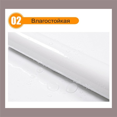 Самоклеящаяся пленка для мебели. Белая, глянцевая. Рулон 0,6х10 метров