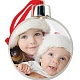 Шар елочный с печатной вставкой 