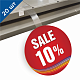Воблер рекламный на ножке " SALE 10%" - 20 шт